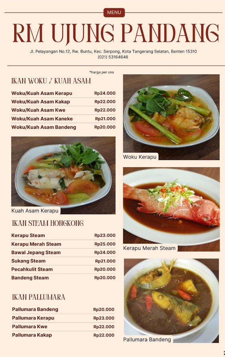 Ujung Pandang Restaurant - Seafood & Grilled Chicken Menu - Image 4