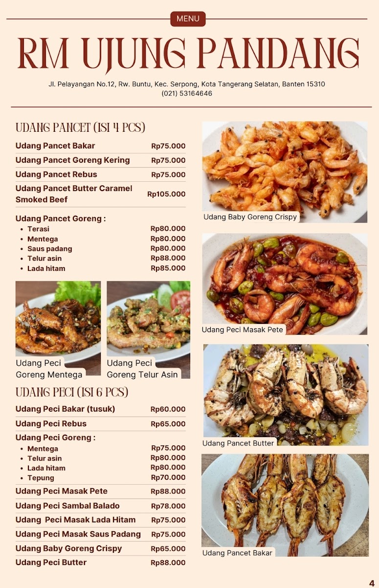 Ujung Pandang Restaurant - Seafood & Grilled Chicken Menu - Image 6